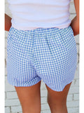 Light Blue Gingham Shorts